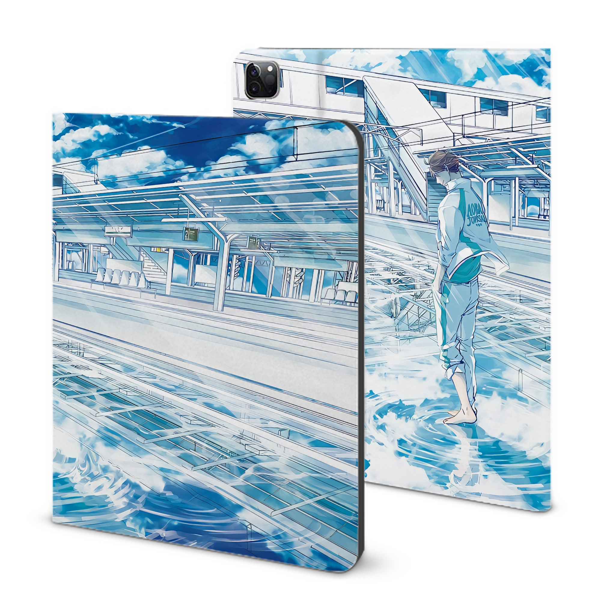 （画像用） ハイキュー!! Haikyu!! IPad ケース ブック型 PUレザー TPU 耐衝撃 軽量 薄型 ペン収納なし 全面保護 IPad 各モデル対応